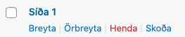 Breyta síðu í wordpress
