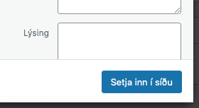 Setja inn lýsingu á mynd
